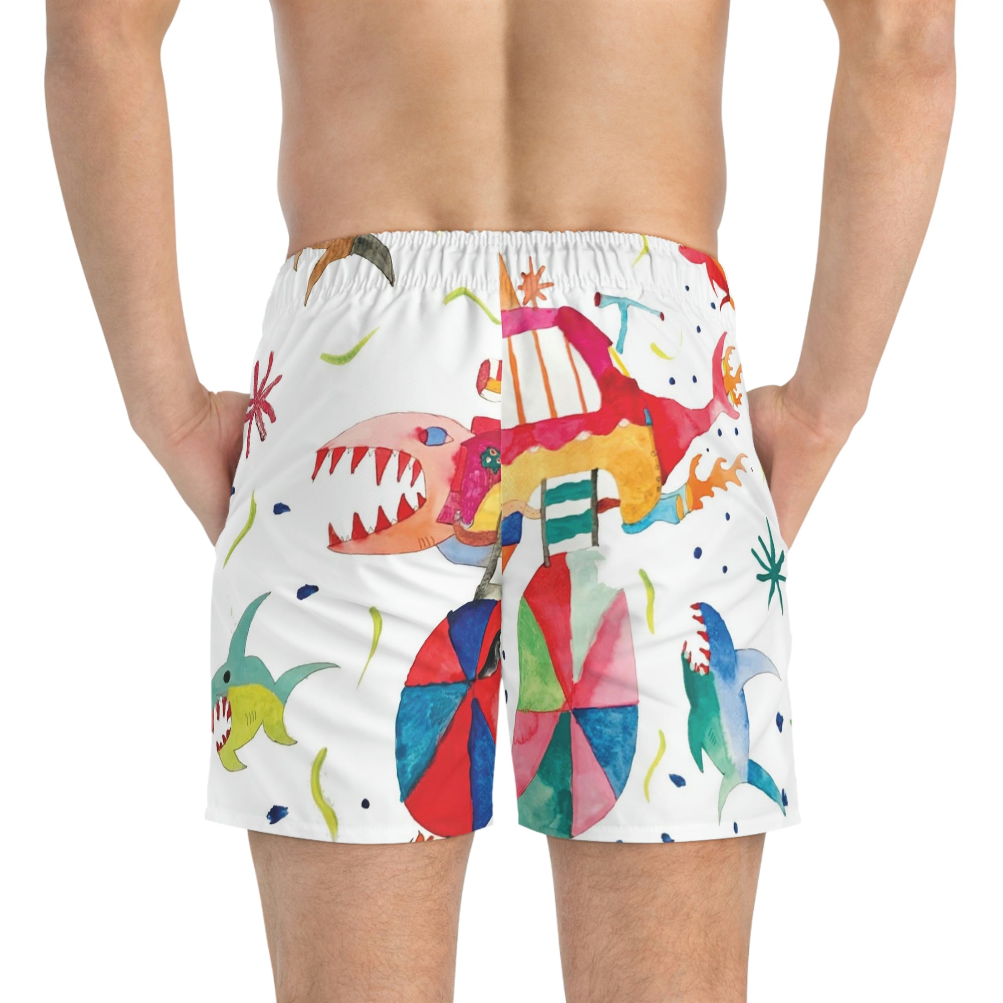 SharkParty Swim Trunks