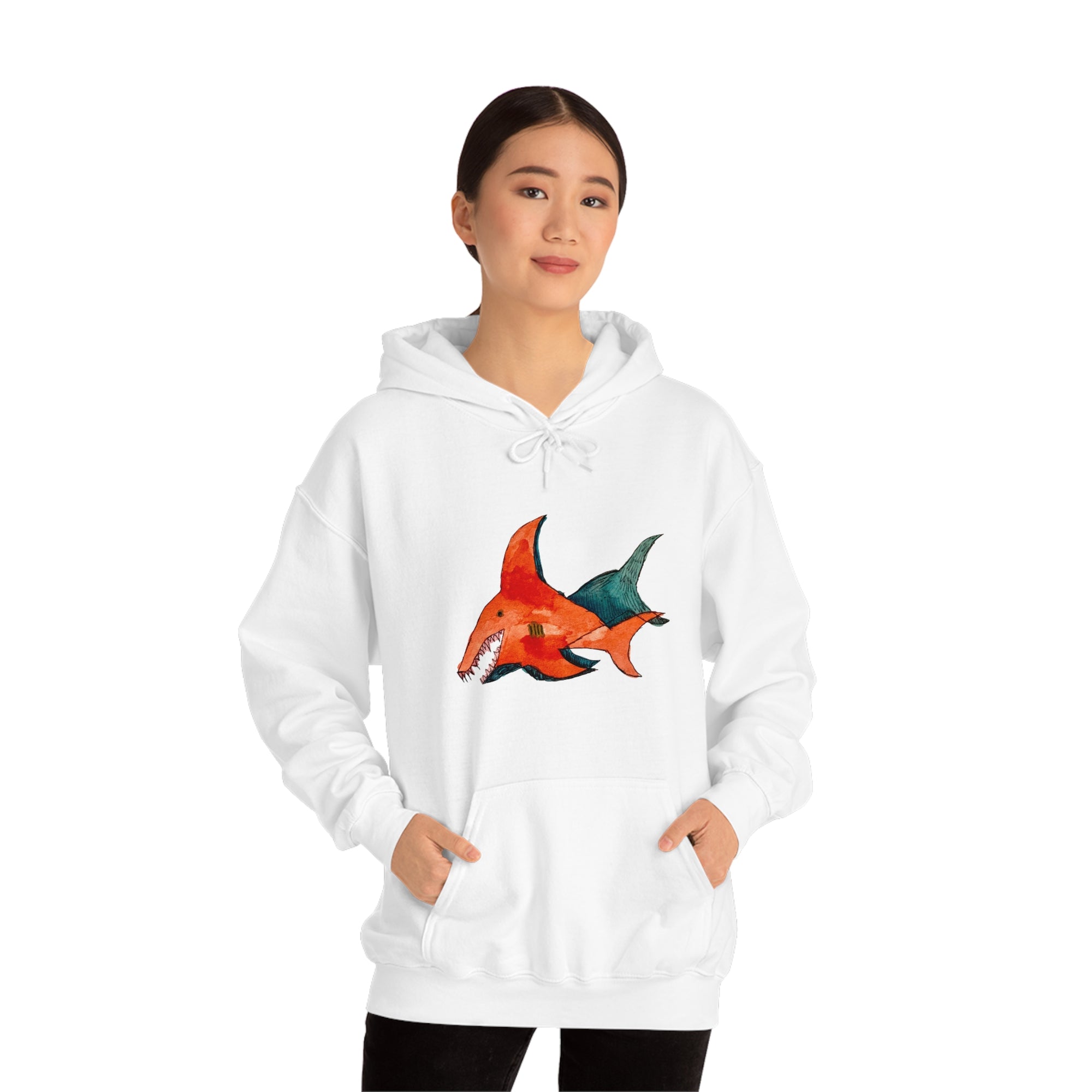 Unisex Gary Shark Bug Hooded Jumper