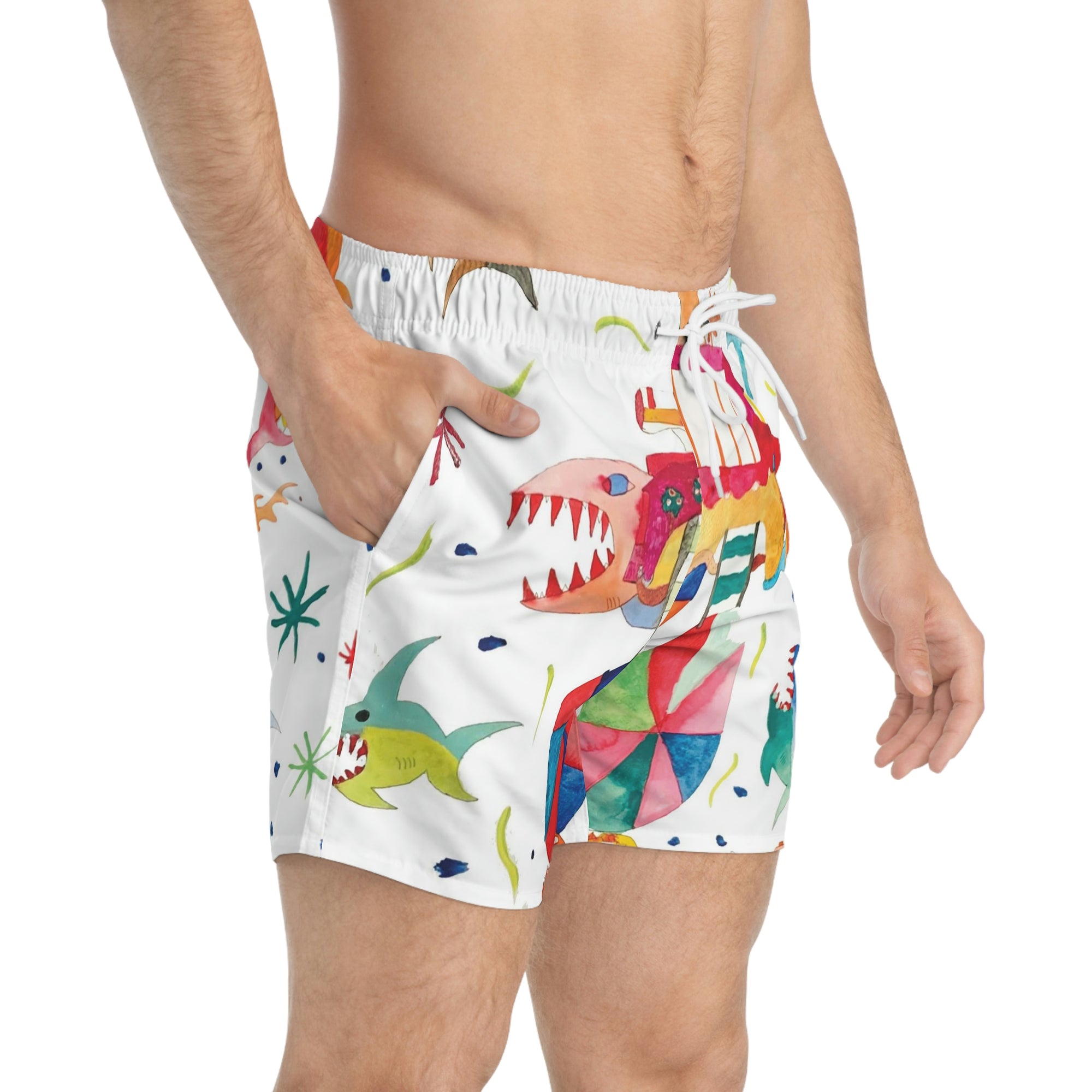 SharkParty Swim Trunks