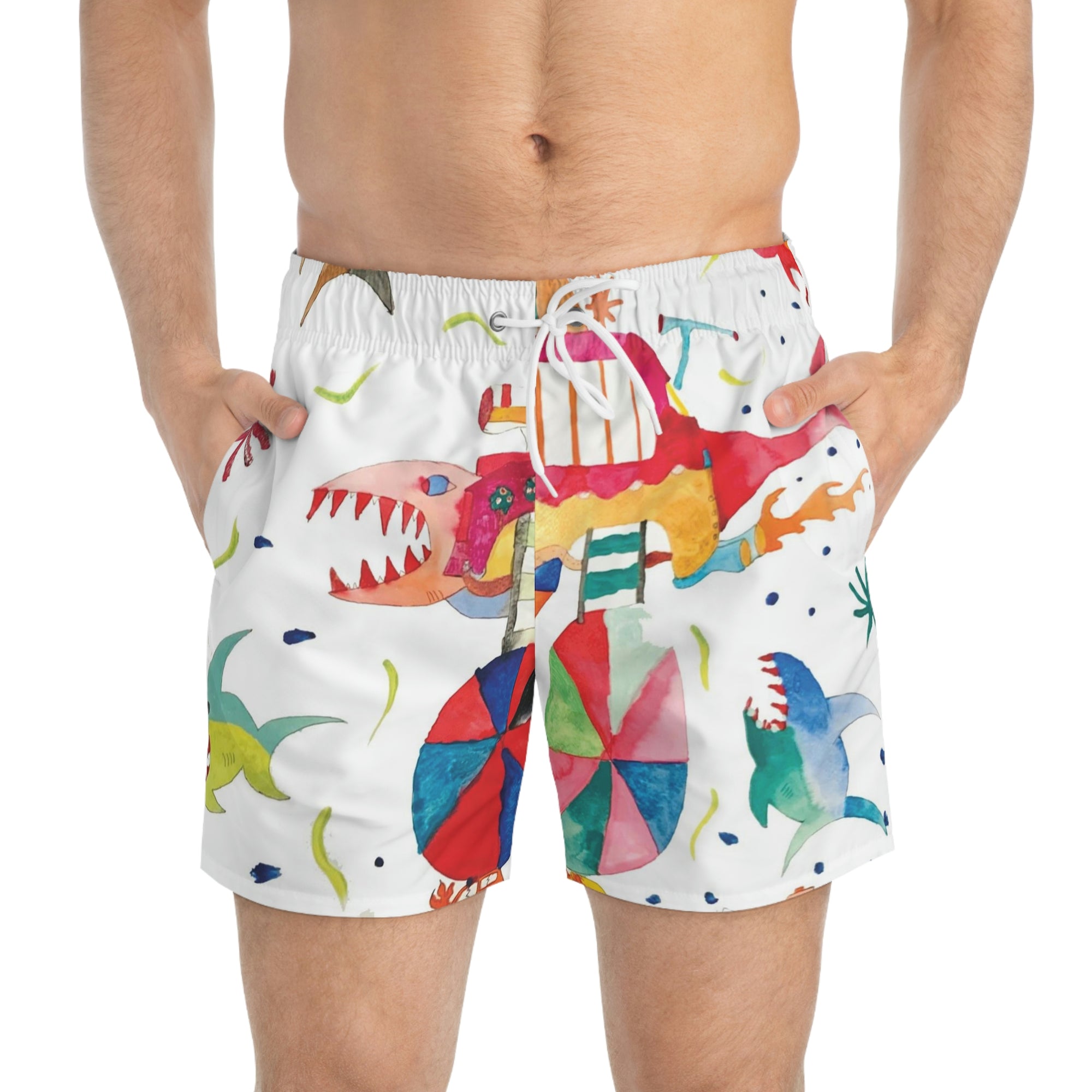 SharkParty Swim Trunks